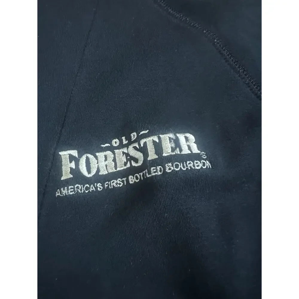 Old Forester Bourbon Pullover Sweater 1/4 Zip Black L Bobby Jones Golf Size L